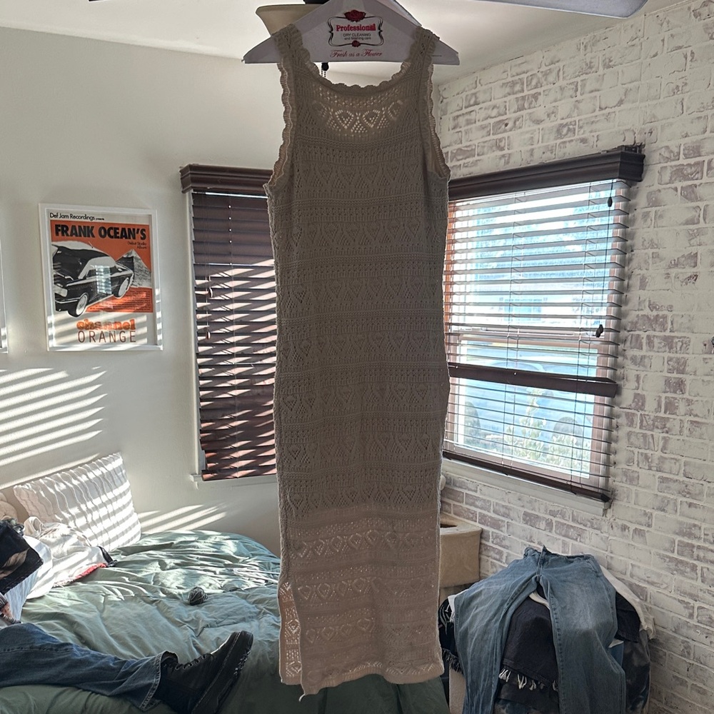 Lauren Conrad Cream Lace Midi Dress - Picture 5 of 5